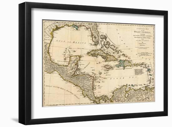 Complete Map of the West Indies, c.1776-Robert Sayer-Framed Art Print