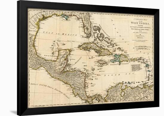 Complete Map of the West Indies, c.1776-Robert Sayer-Framed Art Print