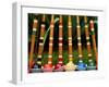 Complete Set of Croquet Mallets and Balls on Grass-Robert Hale-Framed Photographic Print