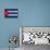 Complete Waved National Flag Of Cuba For Background-vepar5-Mounted Art Print displayed on a wall