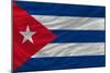 Complete Waved National Flag Of Cuba For Background-vepar5-Mounted Art Print