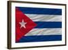 Complete Waved National Flag Of Cuba For Background-vepar5-Framed Art Print