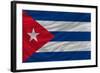 Complete Waved National Flag Of Cuba For Background-vepar5-Framed Art Print