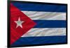 Complete Waved National Flag Of Cuba For Background-vepar5-Framed Art Print