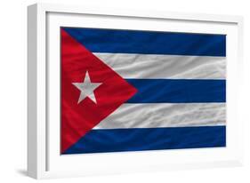 Complete Waved National Flag Of Cuba For Background-vepar5-Framed Premium Giclee Print