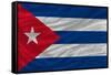 Complete Waved National Flag Of Cuba For Background-vepar5-Framed Stretched Canvas