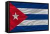 Complete Waved National Flag Of Cuba For Background-vepar5-Framed Stretched Canvas