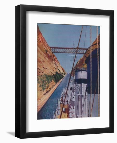 'Completed in 1893, the Corinth Canal', 1937-Unknown-Framed Giclee Print