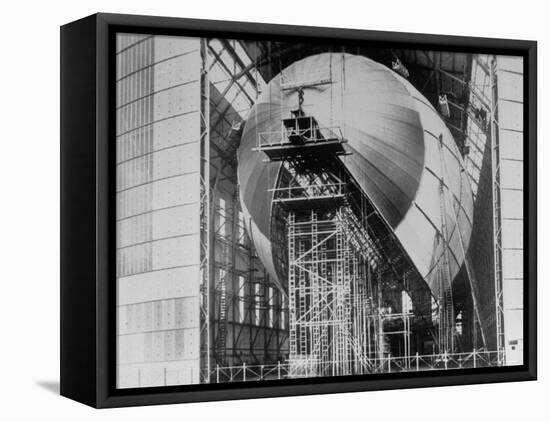 Completed Iron Framework of Zeppelin Being Covered with Cotton Cloth at Fabrication Plant-null-Framed Stretched Canvas