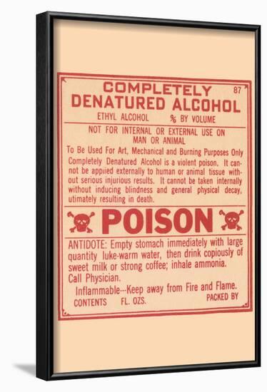 Completely Denatured Alcohol-null-Framed Art Print