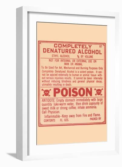 Completely Denatured Alcohol-null-Framed Art Print