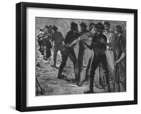 Completion of the St Gotthard Tunnel Beneath the Alps, 1880-null-Framed Giclee Print