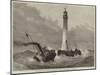 Completion of the Wolf-Rock Lighthouse, Putting the Keepers on the Rock-null-Mounted Giclee Print