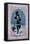 Compliments of the Season, Victorian Christmas Card-null-Framed Stretched Canvas