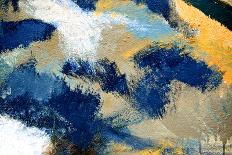 Abstract Colorful Acrylic Paint Brush on Cement Wall Background like a Earth or Fun, Top View.-component-Photographic Print