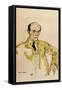 Composer Arnold Schoenberg, 1917-Egon Schiele-Framed Stretched Canvas
