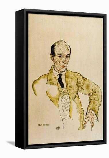 Composer Arnold Schoenberg, Komponisty Arnolf Schoenberg Gouache-Egon Schiele-Framed Stretched Canvas