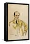 Composer Arnold Schoenberg, Komponisty Arnolf Schoenberg Gouache-Egon Schiele-Framed Stretched Canvas