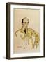 Composer Arnold Schoenberg, Komponisty Arnolf Schoenberg Gouache-Egon Schiele-Framed Giclee Print