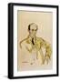 Composer Arnold Schoenberg, Komponisty Arnolf Schoenberg Gouache-Egon Schiele-Framed Giclee Print