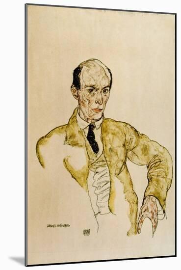 Composer Arnold Schoenberg, Komponisty Arnolf Schoenberg Gouache-Egon Schiele-Mounted Giclee Print
