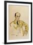 Composer Arnold Schoenberg, Komponisty Arnolf Schoenberg Gouache-Egon Schiele-Framed Giclee Print