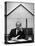 Composer Arron Copland Sitting at Table with Score in Front of Barn-Gordon Parks-Stretched Canvas