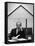 Composer Arron Copland Sitting at Table with Score in Front of Barn-Gordon Parks-Framed Stretched Canvas