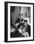 Composer/Conductor Leonard Bernstein with Wife, Felicia Montealegre, Children, Alexander and Jamie-Alfred Eisenstaedt-Framed Premium Photographic Print