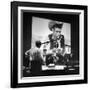 Composer Dimitri Tiomkin Directing the Musical Score for the Last James Dean Movie Produced 'Giant'-Allan Grant-Framed Premium Photographic Print