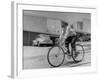 Composer Eden Ahbez Enjoying a Bike Ride-Peter Stackpole-Framed Premium Photographic Print