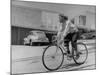 Composer Eden Ahbez Enjoying a Bike Ride-Peter Stackpole-Mounted Premium Photographic Print