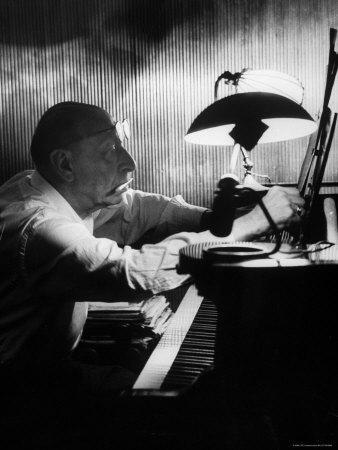 Composer Igor Stravinsky Working at a Piano in an Empty Dance Hall in  Venice' Premium Photographic Print - Gjon Mili | AllPosters.com