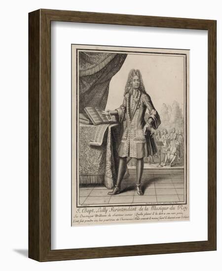 Composer Jean-Baptiste Lully, before 1711-Henri Bonnart-Framed Giclee Print