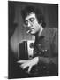 Composer Randy Newman Working at Piano, Smoking Cigarette-Bill Eppridge-Mounted Premium Photographic Print