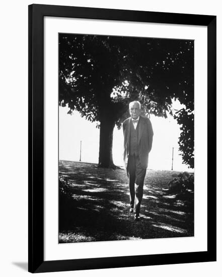 Composer Richard Strauss Out Walking-null-Framed Premium Photographic Print