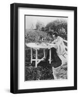 Composer Sergei Rachmaninov (1873-194) Correction of the Piano Concerto No. 3 in Ivanovka, 1910-null-Framed Giclee Print