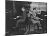 Composers and Band Leaders Stan Kenton and Duke Ellington, Playing Dual Pianos on Cbs TV Show-Yale Joel-Mounted Premium Photographic Print