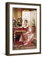 Composing a Letter-Joseph Frederic Soulacroix-Framed Giclee Print