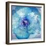 Composing of a Flower in Blue Tones with White Flowering Branch-Alaya Gadeh-Framed Photographic Print