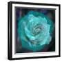 Composing of a White Rose Layered with Emerald and Blossoms-Alaya Gadeh-Framed Photographic Print