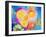 Composing of Blossoms and Slices of Orange Infront of Painted Heart-Alaya Gadeh-Framed Photographic Print