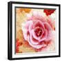 Composing of Blossoms with Floral Pattern-Alaya Gadeh-Framed Photographic Print