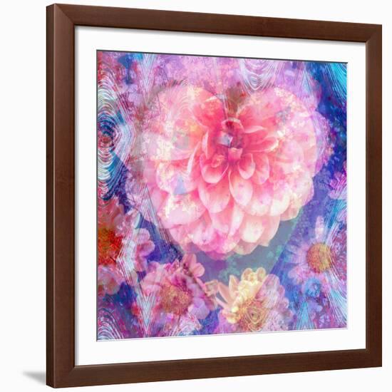 Composing of Flowers, Lines and Heart-Alaya Gadeh-Framed Photographic Print