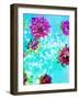 Composing of Mauve Blossoms in Blue Water with White Flowering Branches-Alaya Gadeh-Framed Photographic Print