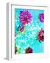 Composing of Mauve Blossoms in Blue Water with White Flowering Branches-Alaya Gadeh-Framed Photographic Print