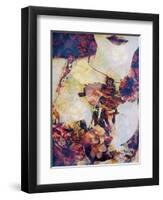 Composing, Portrait of a Woman with Red Flowers, Detail-Alaya Gadeh-Framed Premium Photographic Print