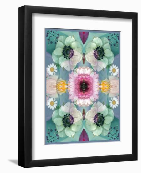 Composing, Symmetrical Arrangement of Flowers in Pastel Shades-Alaya Gadeh-Framed Premium Photographic Print