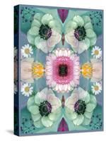 Composing, Symmetrical Arrangement of Flowers in Pastel Shades-Alaya Gadeh-Stretched Canvas