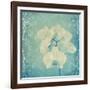 Composing, White Orchid Framed by Floral Pattern-Alaya Gadeh-Framed Photographic Print